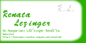 renata lezinger business card